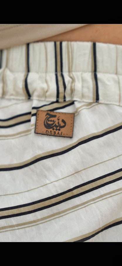 Stripped Skirt detail view from Debaj women’s bottoms collection