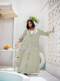 Long Sleeves Linen Dress by Debaj, elegant women’s dress