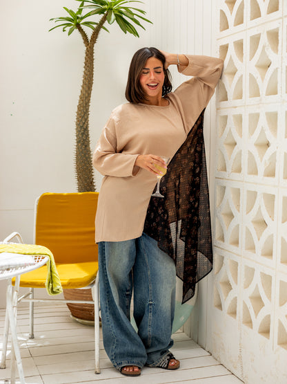 Debaj Coffee Side Top styled for refined women’s outfits