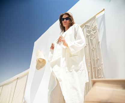 White Cardigen from Debaj, designed for graceful everyday styling