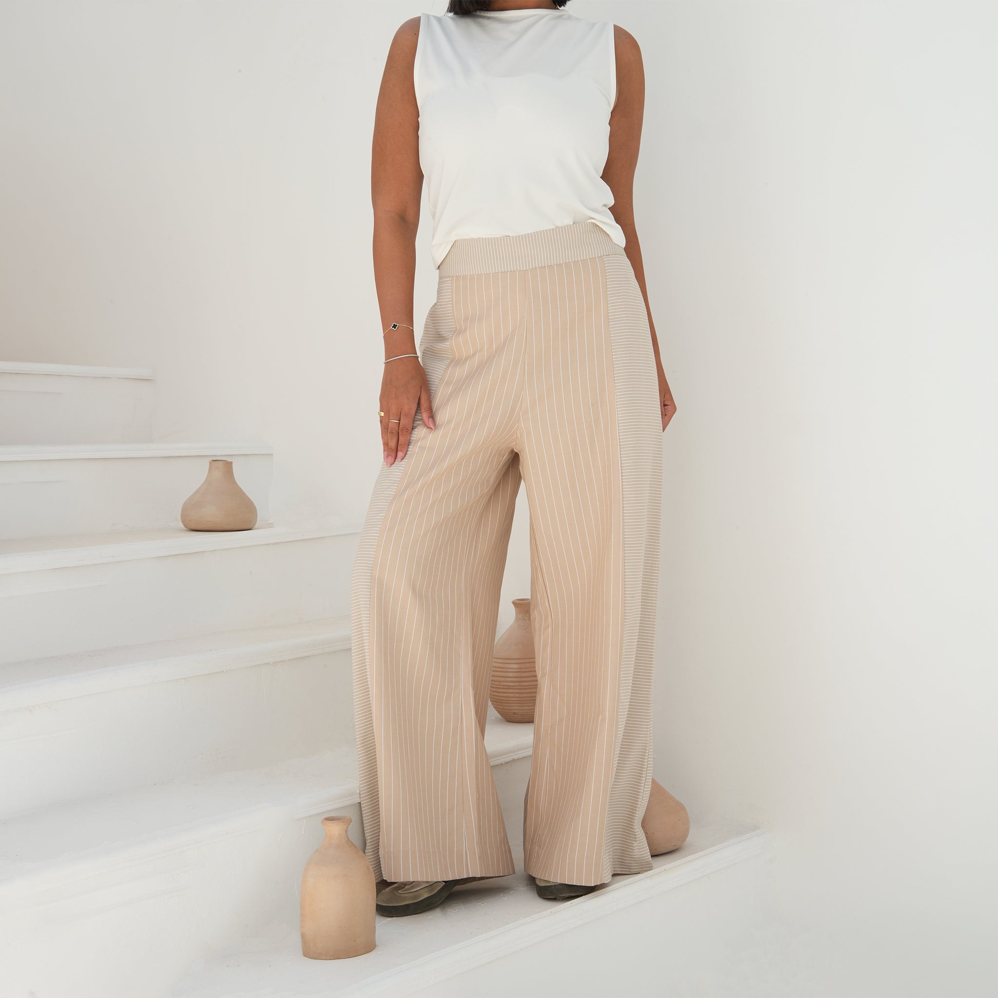 Debaj Wide Pants styled for refined women’s outfits