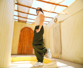 Olive Ballon Pants by Debaj, elegant women’s bottoms