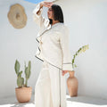 Cross Linen Set by Debaj, elegant women’s clothing set