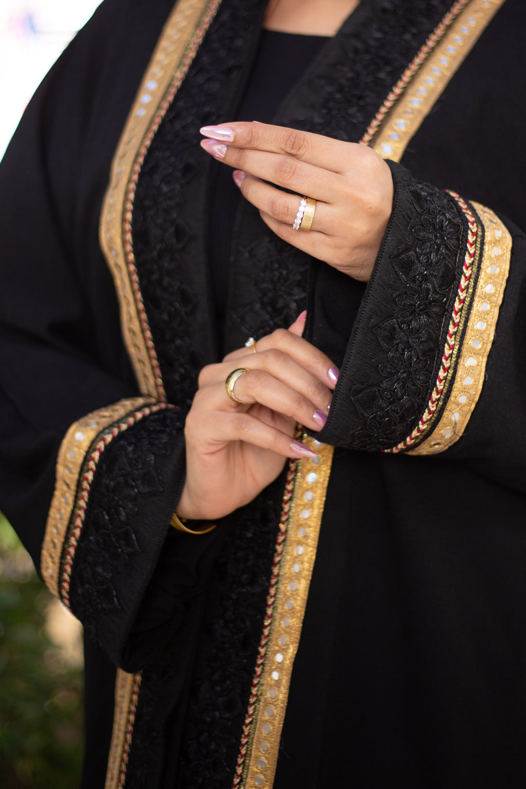 Black Kaftan with Gold from Debaj, designed for graceful everyday styling