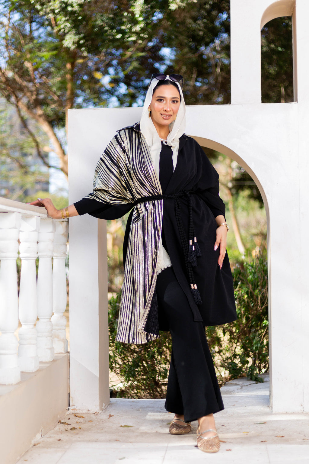 Half & Half Kaftan detail view from Debaj women’s kaftan collection