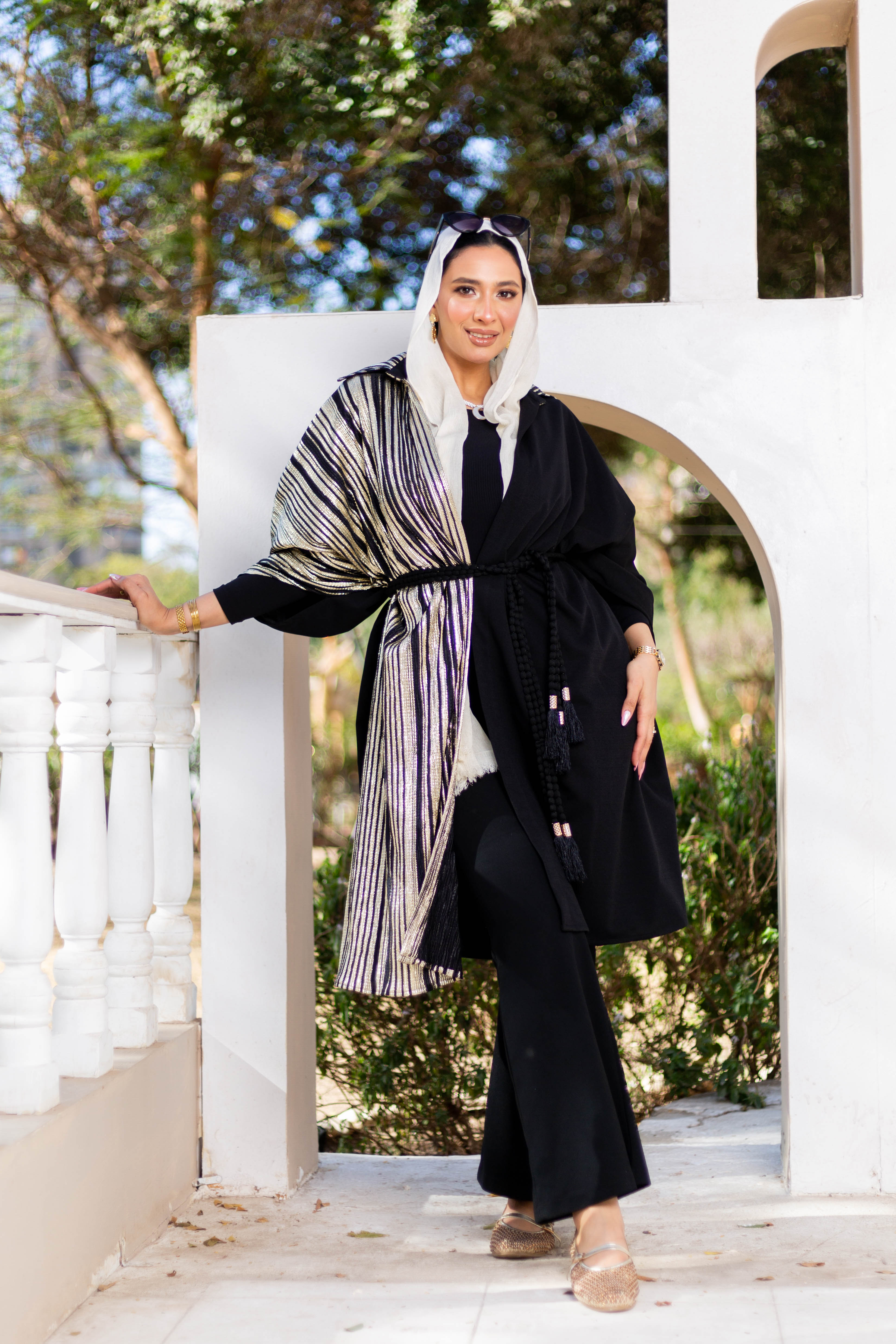 Half & Half Kaftan detail view from Debaj women’s kaftan collection