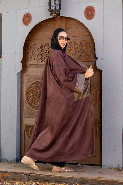 Debaj Brown Leather Kaftan styled for refined women’s outfits