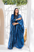 Blue Shimmering Kaftan by Debaj, elegant women’s kaftan