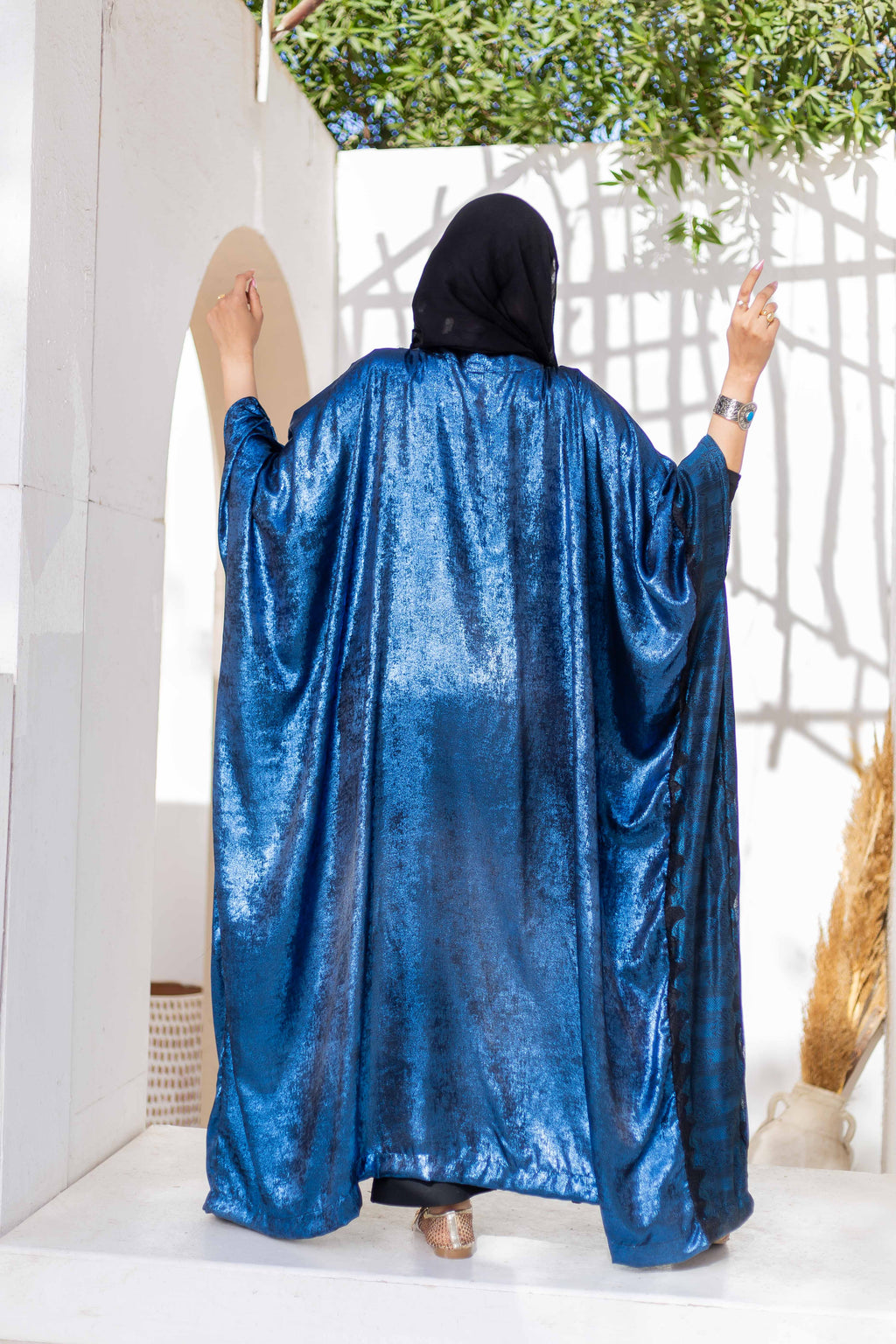 Blue Shimmering Kaftan from Debaj, designed for graceful everyday styling