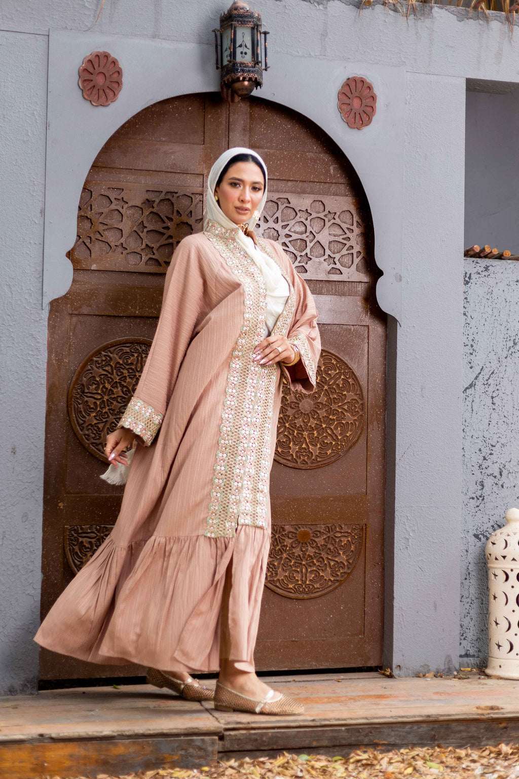 Debaj Nude Kaftan styled for refined women’s outfits