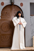 Off White Indian Kaftan by Debaj, elegant women’s kaftan