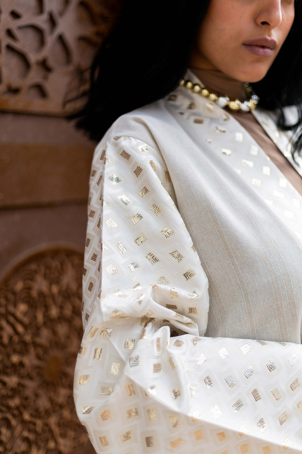 Off White Indian Kaftan from Debaj, designed for graceful everyday styling