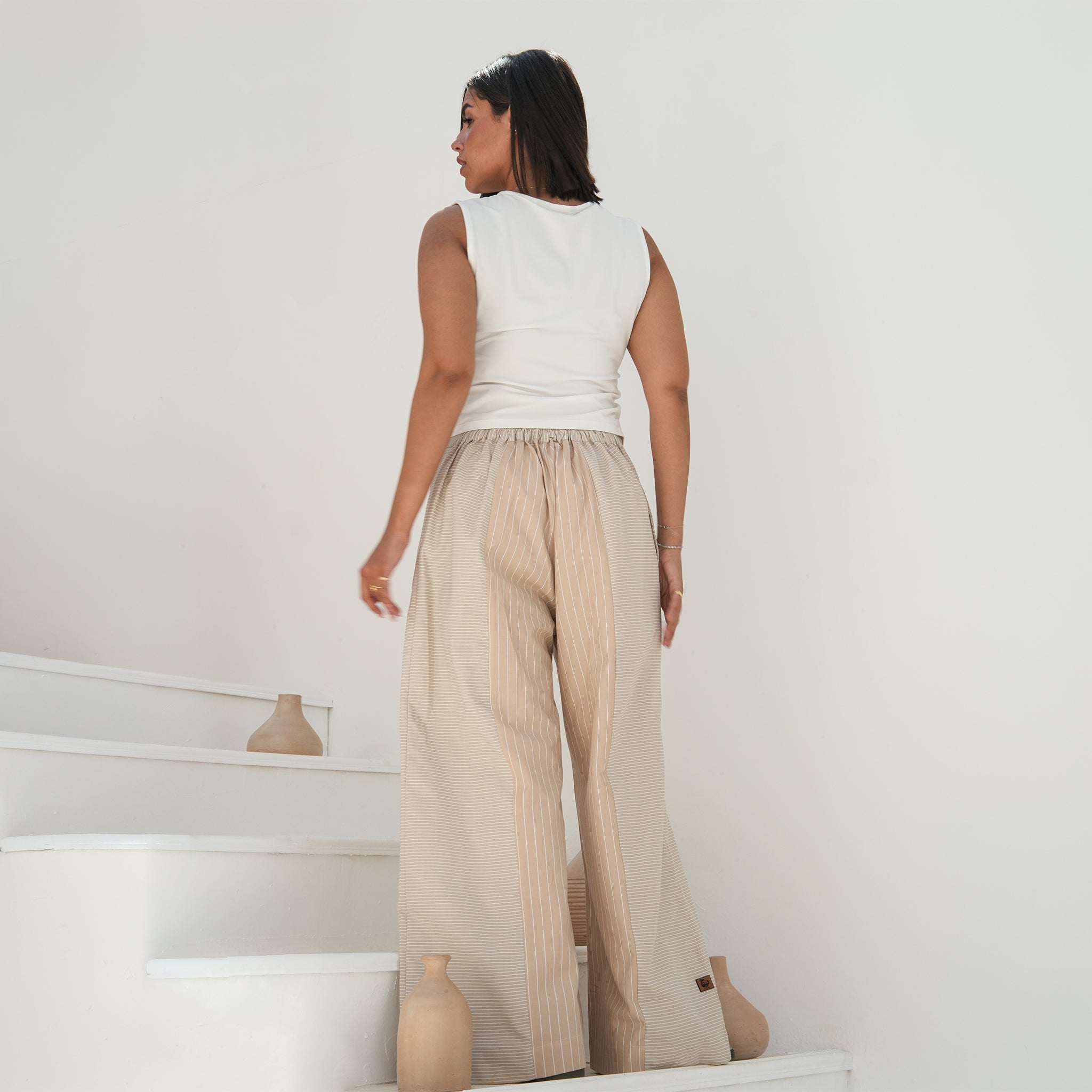 Wide Pants detail view from Debaj women’s bottoms collection