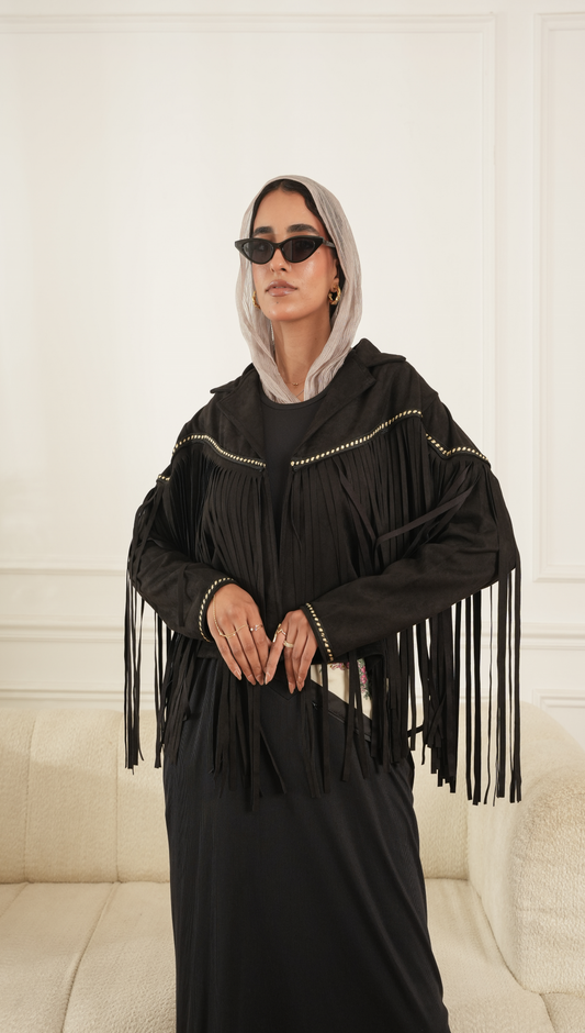 Fringes Jacket by Debaj, elegant women’s top