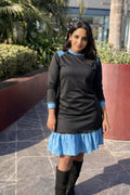 Black Jeans Dress by Debaj, elegant women’s dress