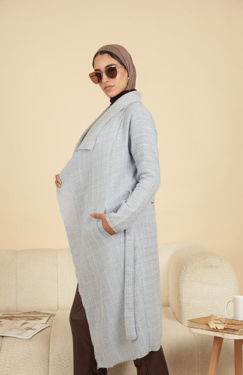 Baby Blue Cardigan by Debaj, elegant women’s top