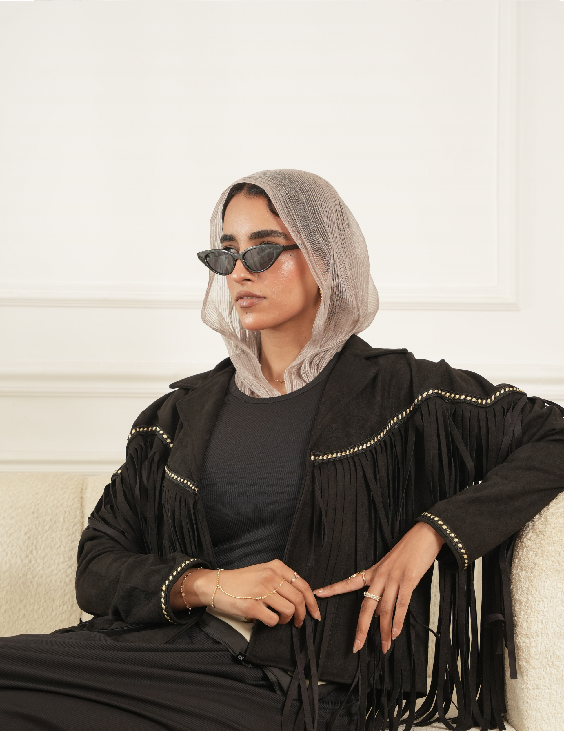 Fringes Jacket from Debaj, designed for graceful everyday styling