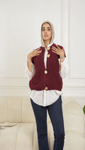 Short Wool Vest by Debaj, elegant women’s top